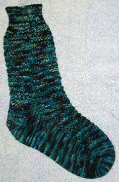 Roman Rib Stitch Toe-up Socks